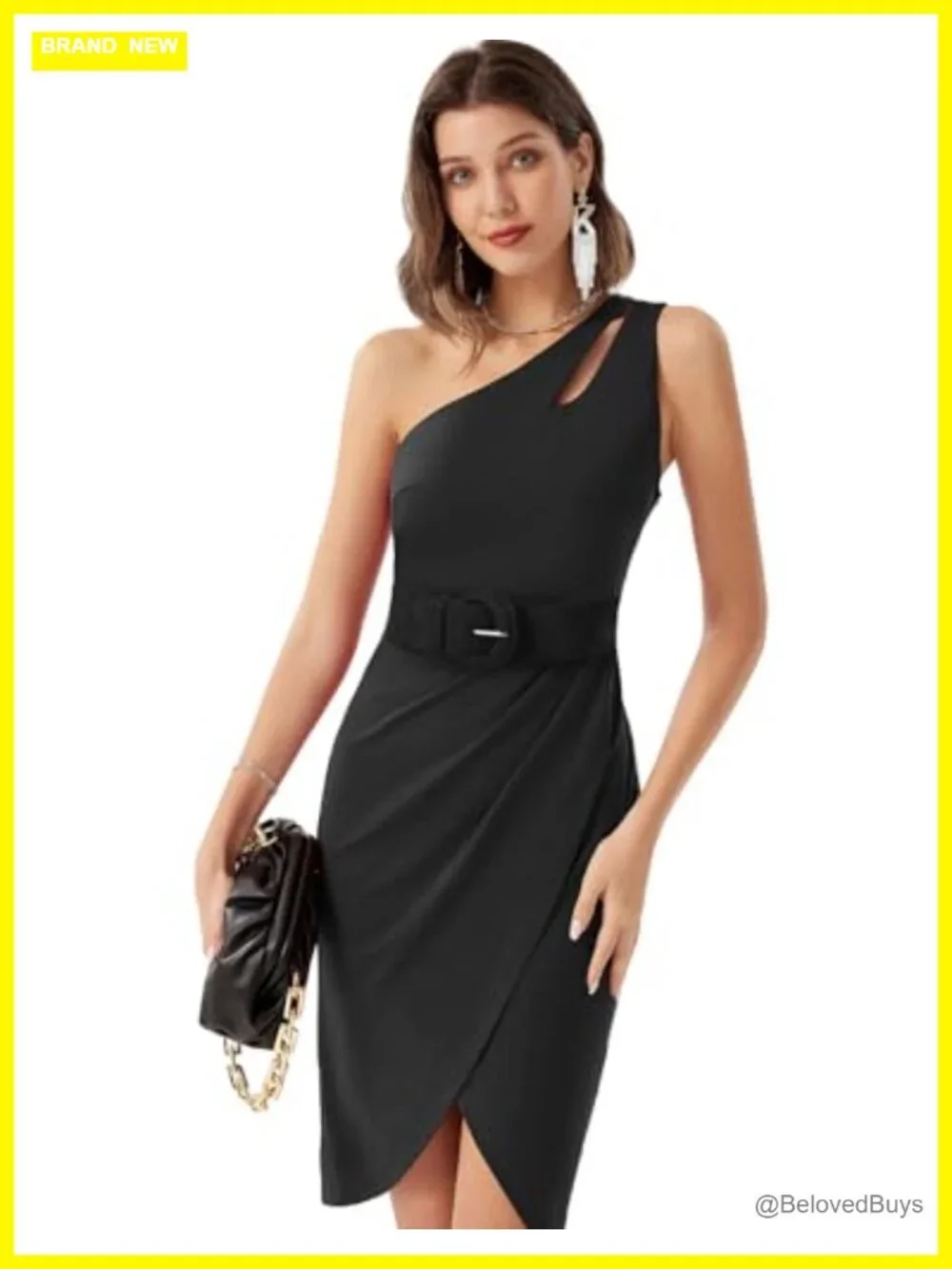 Faux Suede Elastic Waist Belt with Buckle for Women